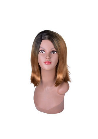 15.7 '' Moyen Longueur Racines Noires Bobo Style Synthétique Haute Température Fibre Perruque pour Party Girl 40 cm