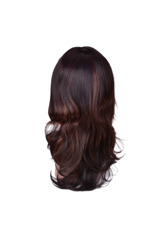  22 pouces Haute Température Fibre Long Wavy Synthétique Perruque 1 pc Noir 1B # Cos Cosplay Parti Perruque 0047A