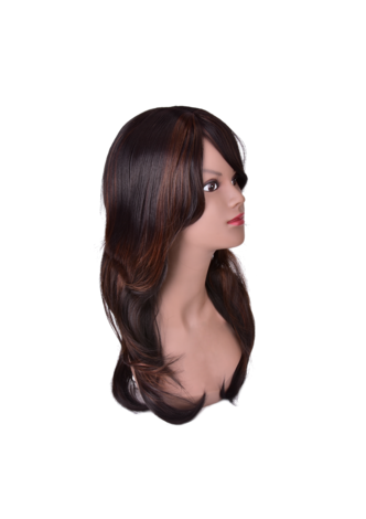  22inch High Temperature Fiber Long Wavy Synthetic Wig 1pc Black 1B# Cos Cosplay Party Wig 0047A