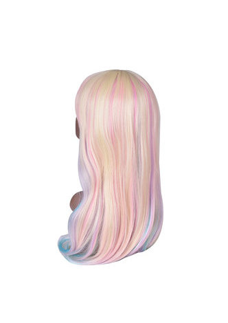 27.6inch Long Straight Colorful Rainbow High Temperature Fiber Synthetic Wigs 1pc Cosplay Wig Heat Resistant