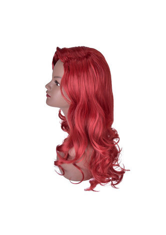 28 pouces Haute Température Fiber Perruque 1 pc Rouge Long Wavy Femmes Perruque Synthétique Cos Cosplay Parti Perruque 2045