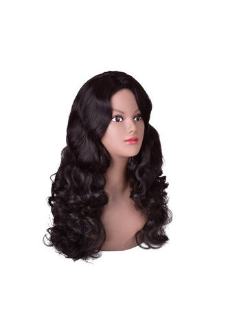  28inch #2 High Temperature Fiber Wavy Long Hair Wig Women Party Wig on Sale Halloween Heat Resistant Full Wigs