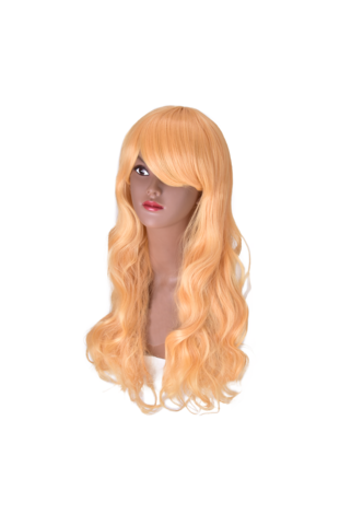  28nch Halloween Wig Synthetic Hair Long Wavy Cosplay Wigs Pink Blonde Women Party Wig 1021A