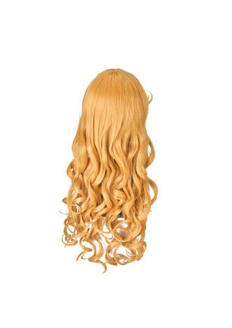  80cm Long Romance Curly Synthetic One Piece Orange Yellow Cosplay Wig 100% High Temperature Fiber Party Wig