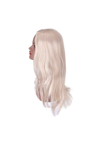 Blond Synthétique Droite Femmes Cosplay Perruque de Cheveux Résistance à la Chaleur Halloween Party Perruques Couleur Pure Longue Femmes Perruques 66 cm