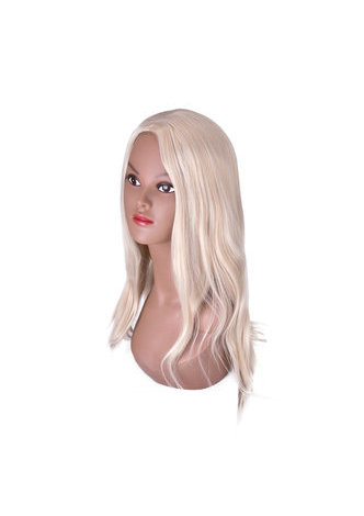 Blond Synthétique Droite Femmes Cosplay Perruque de Cheveux Résistance à la Chaleur Halloween Party Perruques Couleur Pure Longue Femmes Perruques 66 cm