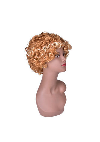  Short Curly Wigs for Black White Women Heat Resistant Synthetic Hair Wigs 10inch SW0115