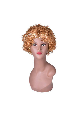  Short Curly Wigs for Black White Women Heat Resistant Synthetic Hair Wigs 10inch SW0115