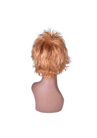  Short Straight Wigs for Women 24-30-613# Ombre Hair with Bangs 4.7inch Fluffy Synthetic High Temperature Fiber Wig 1pc