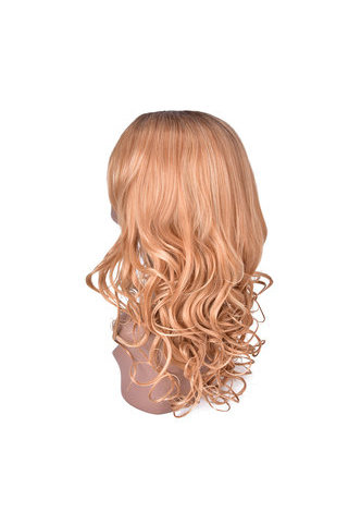 Synthetic Cosplay Wigs 48cm Brown Color Long Wavy Wig High Temperature Fiber Hair Wigs for Women SW0027