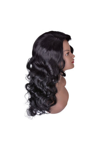 HairYouGo 28inch High Temperature Fiber Wig 1pc 300g 1B Natural Black Long Wavy Women Synthetic Cosplay Wig 3163