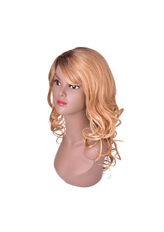 HairYouGo Synthetic Cosplay Wigs 48cm Brown Color Long Wavy Wig High Temperature Fiber Hair Wigs for Women SW0027
