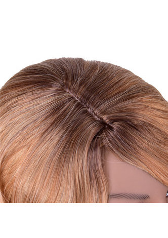 HairYouGo Synthetic Cosplay Wigs 48cm Brown Color Long Wavy Wig High Temperature Fiber Hair Wigs for Women SW0027