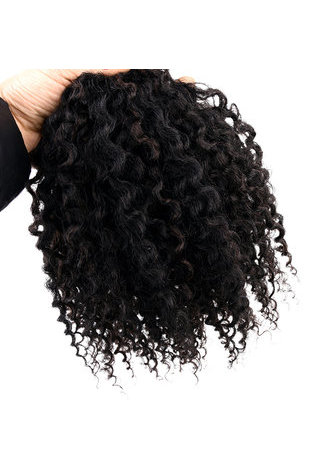  16inch Curly Hair Heat Resistant Kanekalon Synthetic Hair Weave Sew in Hair Extensions Bundles 1pcs