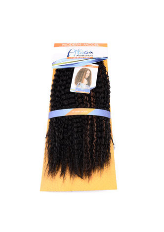  18inch Synthetic Curly Hair Bundle Deal 1pc Medium Long Kanekalon Fiber Hair 1B# Double Weft Hair Extension DANCE A