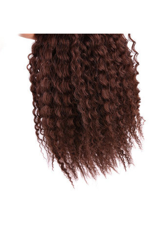  18inch Synthetic Curly Hair Bundle Deal 1pc Medium Long Kanekalon Fiber Hair 1B# Double Weft Hair Extension DANCE A