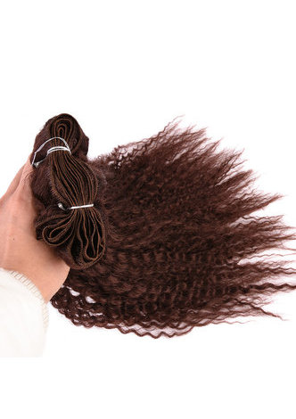  18inch Synthetic Curly Hair Bundle Deal 1pc Medium Long Kanekalon Fiber Hair 1B# Double Weft Hair Extension DANCE A