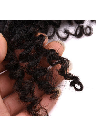  1B# Synthetic Curly Hair Extensions 9.5inch 6Pcs/Pack Kanekalon Hair Wave Bundles Deals Machine Sewed Double Weft