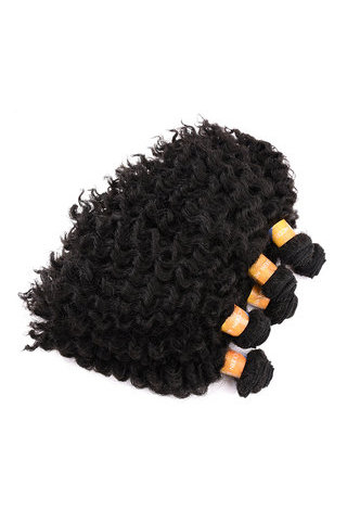 Court Ondulés Synthétique Cheveux Weave 8 pouces Jazz Vague 6 pc / lot Kanekalon Extensions de Cheveux Offres Bundle 4 Couleur pour les Femmes Noires
