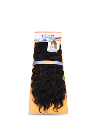  Long Curly Sew In Weave Synthetic Hair Extensions Two Tone Ombre Color 22inch Kanekalon Hair Weave Bundles 1 Pack