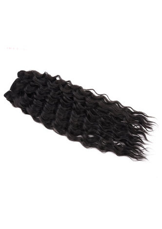  Long Curly Sew In Weave Synthetic Hair Extensions Two Tone Ombre Color 22inch Kanekalon Hair Weave Bundles 1 Pack