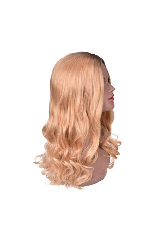  Long Wavy 25.6 Orange Brown Pure Color Synthetic Wigs Heat Resistant Hair Cosplay Party Wig Pelucas