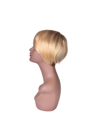 Short Straight Wig Black Blonde Ombre Rose Net Synthetic Women Hair Piece Party Cosplay Wigs SW0174
