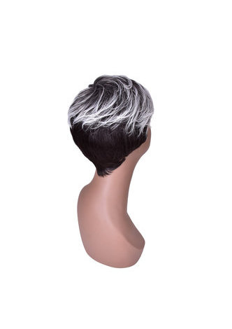  Short Straight Wig Black Blonde White Ombre Rose Net Synthetic Women Hair Piece Party Cosplay Wigs 1pc 5.9inch