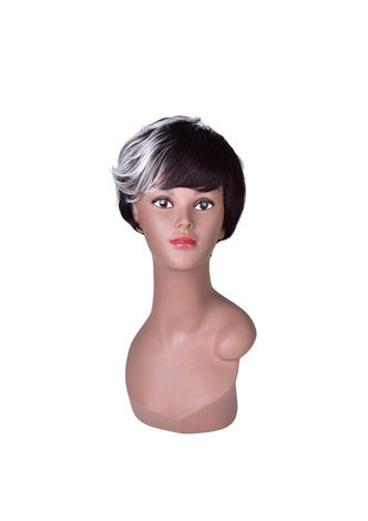  Short Straight Wig Black Blonde White Ombre Rose Net Synthetic Women Hair Piece Party Cosplay Wigs 1pc 5.9inch