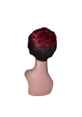  Short Straight Wig Black Blonde White Ombre Rose Net Synthetic Women Hair Piece Party Cosplay Wigs 1pc 5.9inch