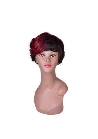  Short Straight Wig Black Blonde White Ombre Rose Net Synthetic Women Hair Piece Party Cosplay Wigs 1pc 5.9inch
