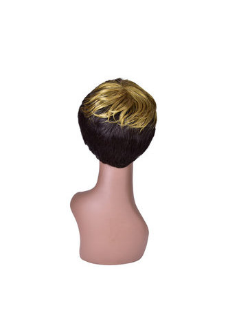  Short Straight Wig Black Blonde White Ombre Rose Net Synthetic Women Hair Piece Party Cosplay Wigs 1pc 5.9inch