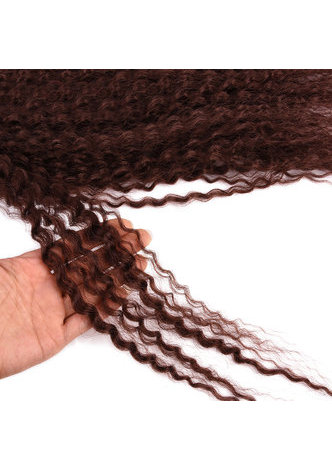HairYouGo 18inch Synthetic Curly Hair Bundle Deal 1pc Medium Long Kanekalon Fiber Hair 1B# Double Weft Hair Extension DANCE A
