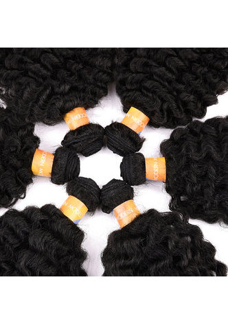 HairYouGo 6pcs/lot Curly Synthetic Hair Extensions 100g Sew In Hair Weave Kanekalon Fiber DoubleWeft Hair Bundles