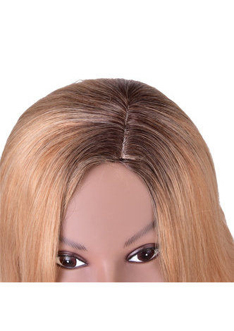 HairYouGo Long Wavy 25.6 Orange Brown Pure Color Synthetic Wigs Heat Resistant Hair Cosplay Party Wig Pelucas