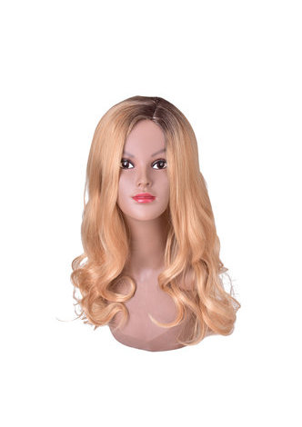 HairYouGo Long Wavy 25.6" Orange Brown Pure Color Synthetic Wigs Heat Resistant Hair Cosplay Party Wig Pelucas