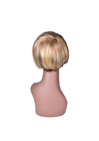 HairYouGo Short Straight Wig Black Blonde Ombre Rose Net Synthetic Women Hair Piece Party Cosplay Wigs SW0174