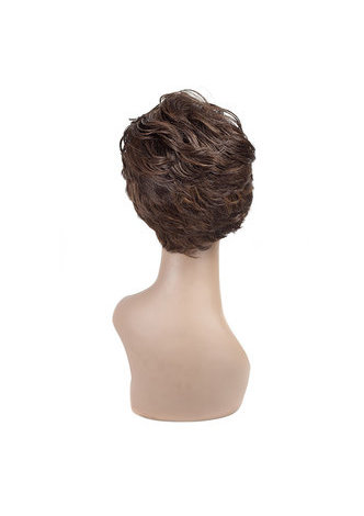  1.5-4.5inch Short Curly Synthetic Wigs 1Pc for Black Women Kanekalon Heat Resistant Fiber Fs4-30#
