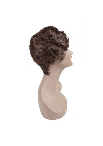  1.5-4.5inch Short Curly Synthetic Wigs 1Pc for Black Women Kanekalon Heat Resistant Fiber Fs4-30#
