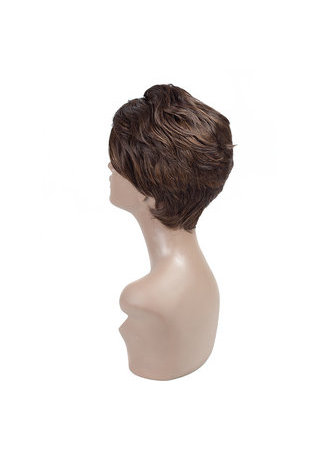  1.5-4.5inch Short Curly Synthetic Wigs 1Pc for Black Women Kanekalon Heat Resistant Fiber Fs4-30#