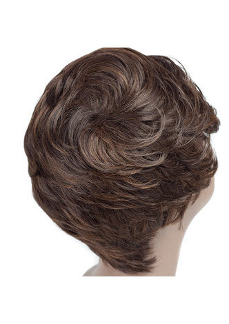 1.5-4.5inch Short Curly Synthetic Wigs 1Pc for Black Women Kanekalon Heat Resistant Fiber Fs4-30#