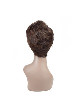  1.5-4.5inch Short Curly Synthetic Wigs 1Pc for Black Women Kanekalon Heat Resistant Fiber Fs4-30#