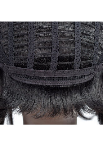  Coco Synthetic Wig 6inch Kinky Straight 1B Kanekalon Fiber Wigs For Black Women 81g