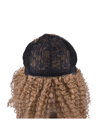  Kanekalon Fiber Synthetic Curly Wigs 30# Japanese Heat Resistant Wigs For Black Women 15inch