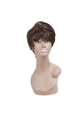 Straight Synthetic Wigs 1.5-4.5inch Cosplay Wigs 1pc Heat Resistant Black #1B Short Wigs For Black Women 3 Colors