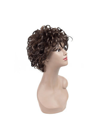  Synthetic hair Wigs 3.5-5inch Natural Black High Temperature Fiber 1b Wigs for Black Women