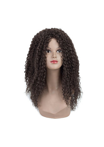  Womens' Synthetic Medium Long Curly Wigs 1Pc Kanekalon Wigs 193g Heat Resistant 4# Peluca Can Be Customized