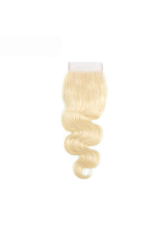   Brazilian Hair Blonde Virgin Hair With Closure 3 Bundles With 4*4 Lace Closure non remy Hair Free Shipping