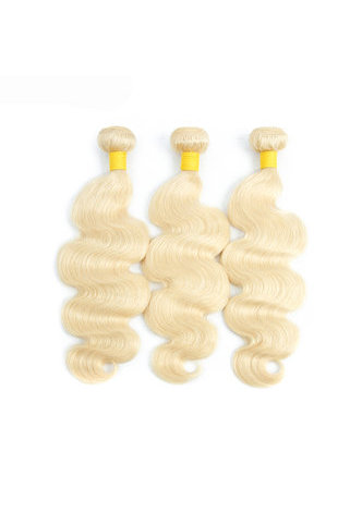 Brésilien Body Wave # 613 Corps 3 Bundles Avec Fermeture Brésilienne 100% Cheveux Humains Lisse Non-Remy cheveux