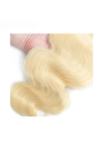  Brazilian Body Wave #613 Body 3 Bundles With Closure Brazilian 100% Human Hair Smooth Non-Remy hair